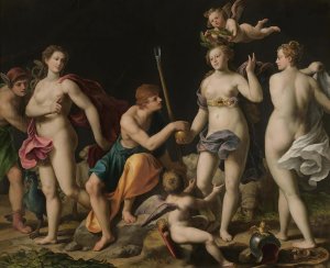The Judgement Of Paris by Alessandro Turchi Oil Painting