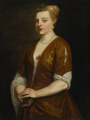 Portrait Of A Lady by Alessandro Varotari Oil Painting