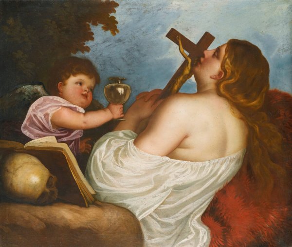 Main Product Photo of The Penitent Magdalene Painting by Alessandro Varotari