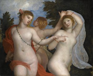 The Three Graces by Alessandro Varotari Oil Painting