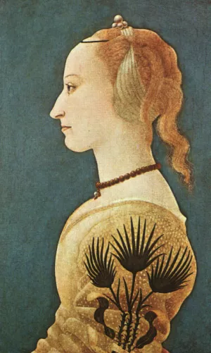Portrait of a Lady in Yellow Oil painting by Alesso Baldovinetti