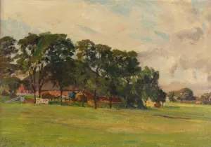 Haubarg in Eiderstedt Oil painting by Alex Eckener