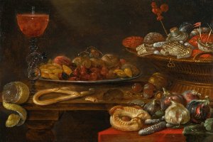 Still life with sweetmeats by Alexander Adriaenssen Oil Painting