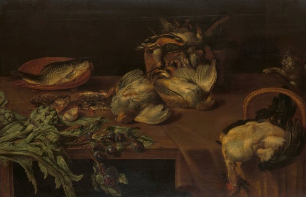 Still Life with Wild Fowl  by Alexander Adriaenssen - Hand-Painted Oil Painting Reproduction