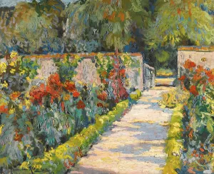 A Sunlit Garden by Alexander Altmann Oil Painting