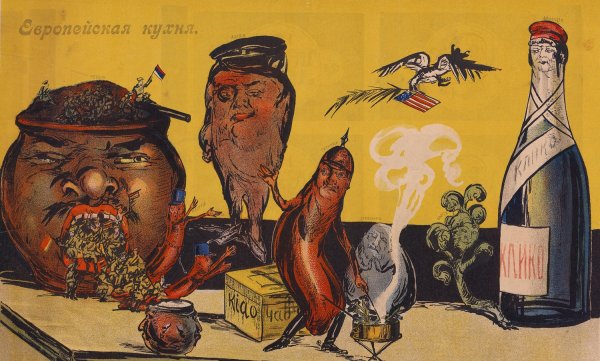 European cuisine 2 by Alexander Apsit - Hand-Painted Oil Painting Reproduction