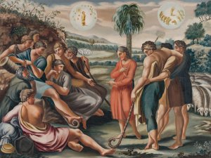 Biblical Scene I. by Alexander Belopotocky Oil Painting