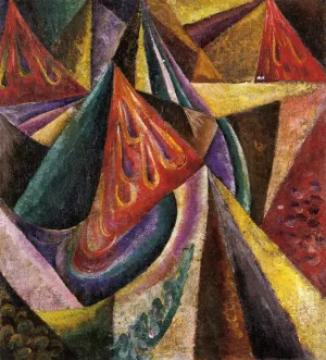 Abstract Composition by Alexander Bogomazov - Oil Painting Reproduction