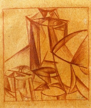 Composition by Alexander Bogomazov Oil Painting