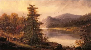 Along the Delaware River by Alexander Charles Stuart Oil Painting