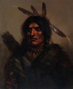 Indian Man With Quiver by Alexander Davis Cooper Oil Painting