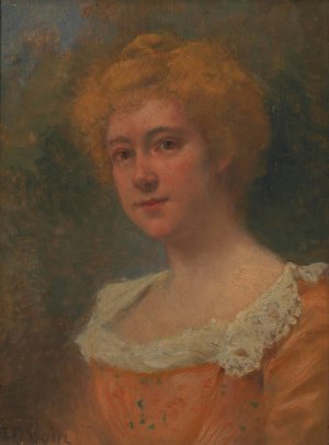 Hermine Kunz, geb. Hutterstrasser by Alexander Demetrius Goltz Oil Painting