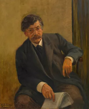 Viktor Adler by Alexander Demetrius Goltz Oil Painting