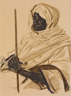 Aim Gabo, Sultan de Birao by Alexander Evgenievich Yakovlev Oil Painting