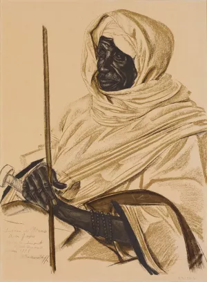 Aim Gabo, Sultan de Birao by Alexander Evgenievich Yakovlev Oil Painting