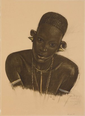Femme M'Gogo, Dodoma by Alexander Evgenievich Yakovlev Oil Painting