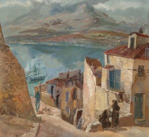 Le port de Calvi by Alexander Evgenievich Yakovlev Oil Painting