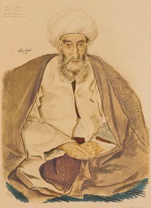 Mirza Lotf Ali, Lettre Persan, Teheran by Alexander Evgenievich Yakovlev Oil Painting