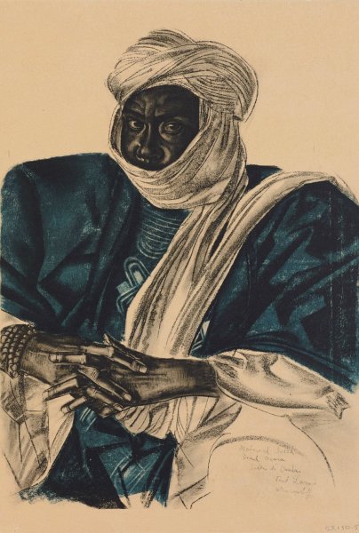 Main Product Photo of Mohamed Salek, dit Doud Moura, Sultan du Ouadai. Fort Lamy  Painting by Alexander Evgenievich Yakovlev