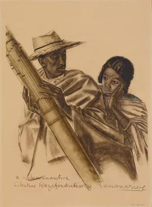 Musicians Malgaches, Tananarive Oil painting by Alexander Evgenievich Yakovlev