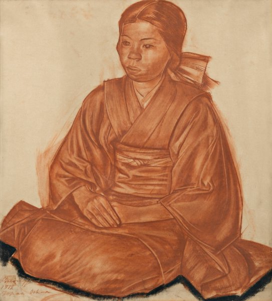 Main Product Photo of Portrait of A Japanese Girl  Painting by Alexander Evgenievich Yakovlev