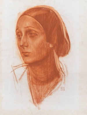 Portrait Of Anna Pavlova by Alexander Evgenievich Yakovlev Oil Painting
