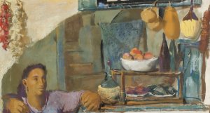 Sidewalk Shop, Capri by Alexander Evgenievich Yakovlev Oil Painting