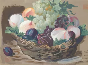 Still Life With White Grapes Oil painting by Alexander Evgenievich Yakovlev
