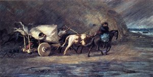 Carreta in a Storm by Alexander Harmer Oil Painting