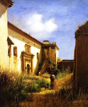 Garden of the Mission San Luis Rey by Alexander Harmer Oil Painting