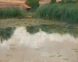 The Lily Pond by Alexander Harrison Oil Painting