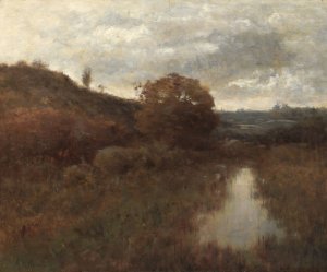 Autumn Landscape and Pool by Alexander Helwig Wyant Oil Painting