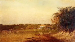 Enterprise at Lake Monroe by Alexander Helwig Wyant Oil Painting