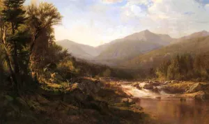 Landscape with Mountains and Stream by Alexander Helwig Wyant Oil Painting