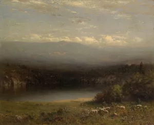 Mountain Lake by Alexander Helwig Wyant Oil Painting