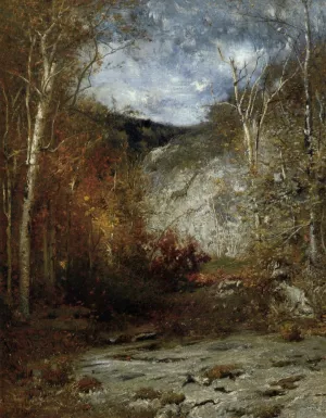 Rocky Ledge, Adirondacks by Alexander Helwig Wyant - Oil Painting Reproduction