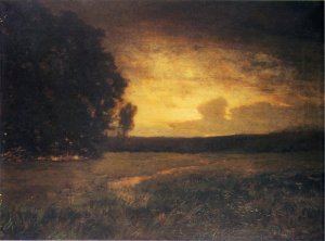 Sunset in the Marshes by Alexander Helwig Wyant Oil Painting