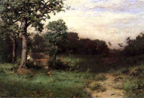 Main Product Photo of The Old Schoolhouse Painting by Alexander Helwig Wyant