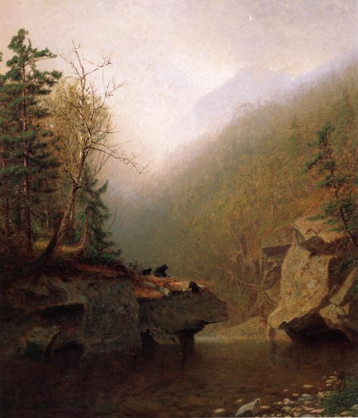 Main Product Photo of Three Bears Painting by Alexander Helwig Wyant