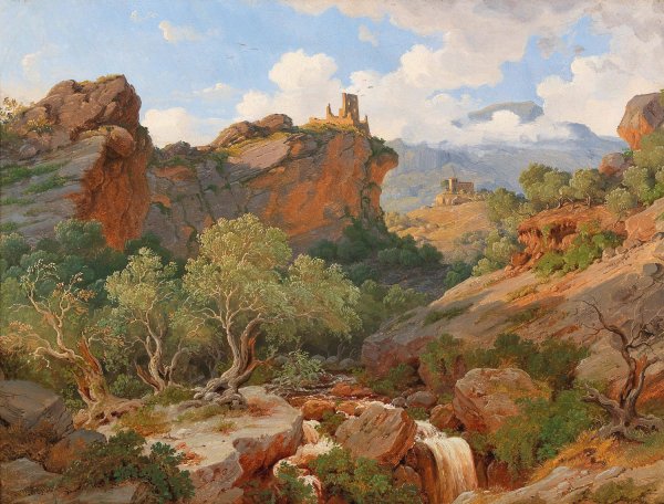 Main Product Photo of Near Arco On Lake Garda Painting by Alexander Herrmann
