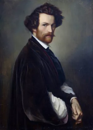 Self portrait by Alexander Heubel Oil Painting