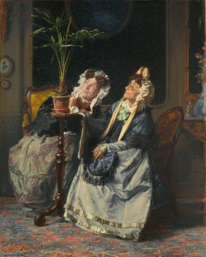 Under the Palms by Alexander Hugo Bakker Korff Oil Painting