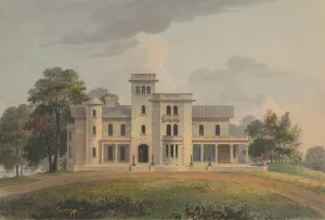 Grace Hill for Edwin C. Litchfield, Brooklyn, New York by Alexander Jackson Davis Oil Painting