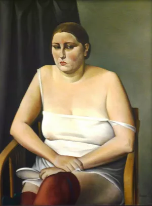 Halbakt II  by Alexander Kanoldt Oil Painting