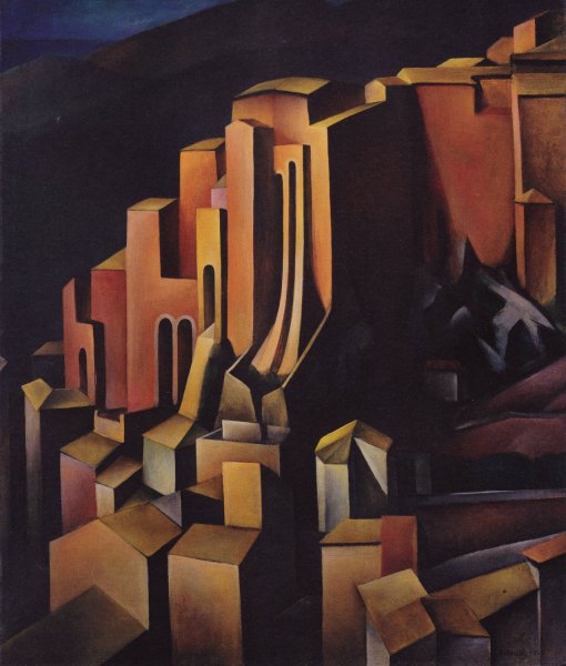 Main Product Photo of Olevano  Painting by Alexander Kanoldt