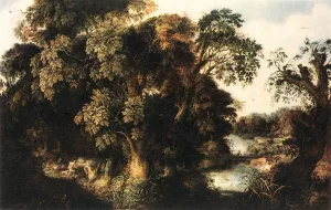 Forest Scene by Alexander Keirinckx Oil Painting