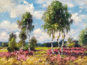Birches in a heath landscape, Viktring by Alexander Koester Oil Painting