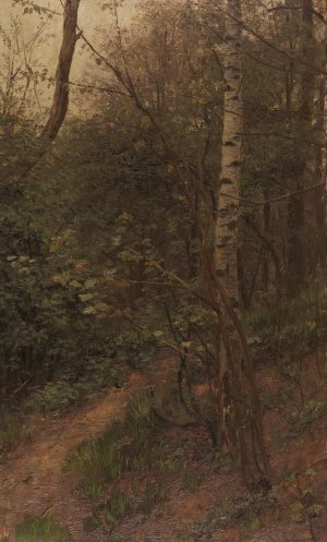 Birken am Waldrand by Alexander Koester Oil Painting