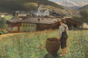 Brixlegg im Zillertal, Tirol by Alexander Koester Oil Painting