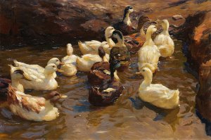 Dem Ufer zu by Alexander Koester Oil Painting